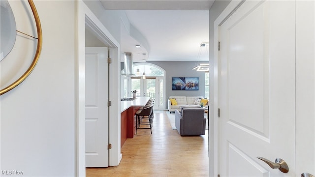 1846 Front St Unit 402, Cuyahoga Falls, OH 44221 - hall featuring light wood finished floors