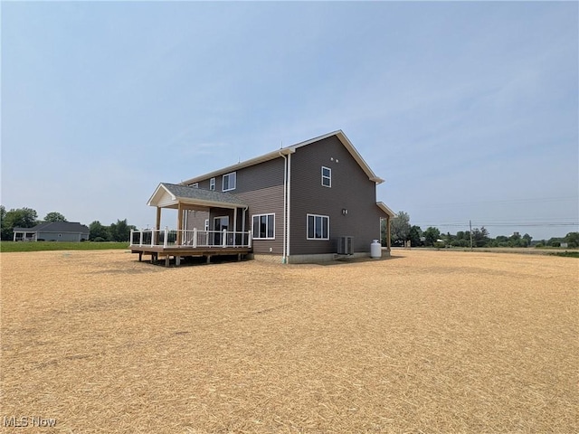 41861 State Route 303, Lagrange, OH 44050 - back of property with a wooden deck