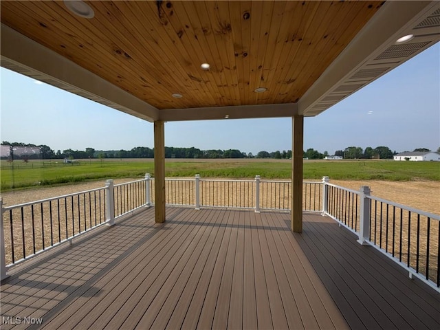 41861 State Route 303, Lagrange, OH 44050 - wooden terrace with a view of rural / pastoral area
