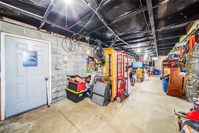 6835 Sidley Rd, Thompson, OH 44086 - unfinished basement with concrete block wall
