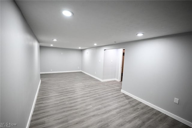 5203 Forest Ave, Maple Heights, OH 44137 - empty room with recessed lighting and wood finished floors