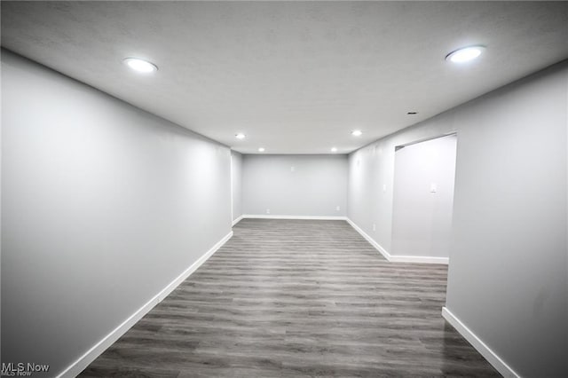 5203 Forest Ave, Maple Heights, OH 44137 - spare room featuring recessed lighting and dark wood-style flooring