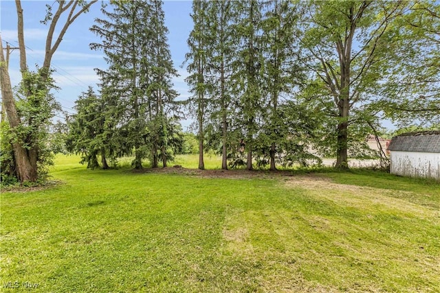 1530 Franklin Ave, Kent, OH 44240 - view of green lawn featuring a storage shed