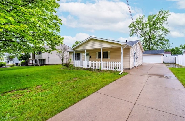 5672 Stanford Ave, Youngstown, OH 44515 - view of front of house with a porch and a detached garage
