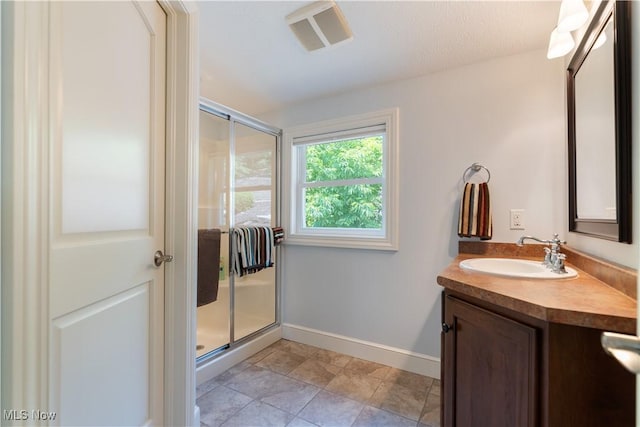 30 E Mohawk Dr, Malvern, OH 44644 - bathroom featuring vanity and a stall shower