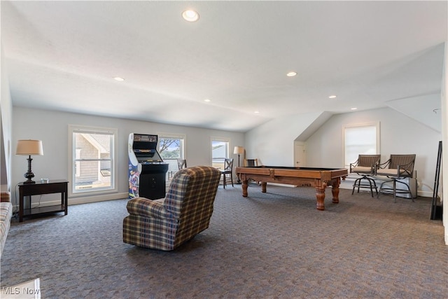 30 E Mohawk Dr, Malvern, OH 44644 - playroom featuring carpet, pool table, and recessed lighting
