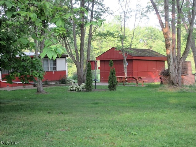 4455 Buck Run, Linesville, PA 16424 - view of grassy yard with an outbuilding