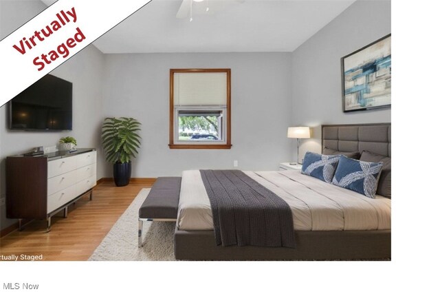 4465 W 156th St, Cleveland, OH 44135 - bedroom featuring wood finished floors and a ceiling fan