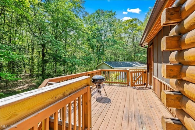 15961 Terramont St NE, Minerva, OH 44657 - wooden deck featuring a grill