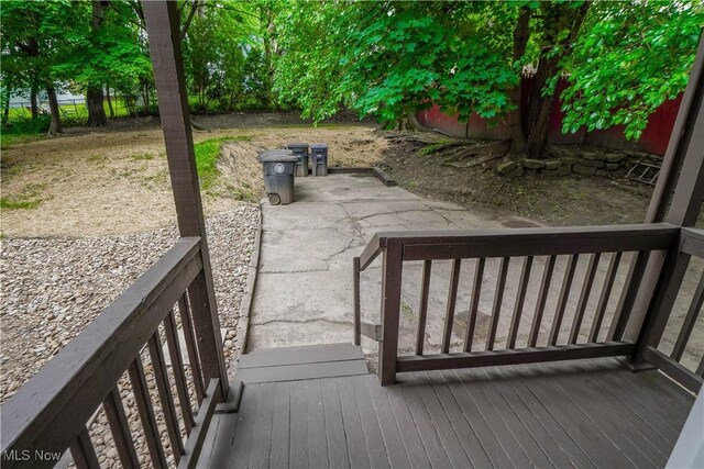 1967 Tonawanda Ave, Akron, OH 44305 - wooden deck featuring a patio