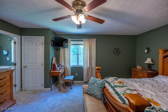 106 Wedgewood Dr, Parkersburg, WV 26104 - bedroom with a textured ceiling, light carpet, and a ceiling fan