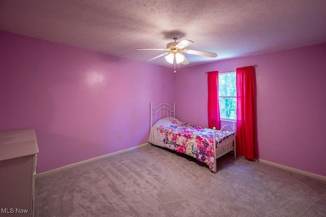 106 Wedgewood Dr, Parkersburg, WV 26104 - bedroom with carpet flooring, a textured ceiling, and a ceiling fan