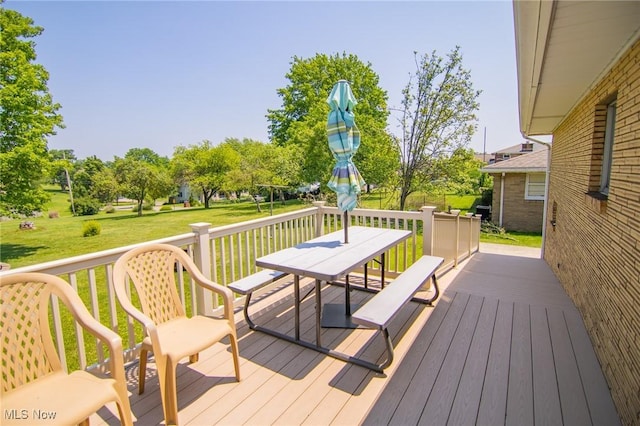 104 W Blvd, Mingo Junction, OH 43938 - deck with a yard and outdoor dining space