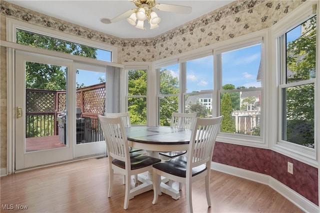 1288 Windward Ln, Kent, OH 44240 - sunroom / solarium featuring baseboards and wood finished floors