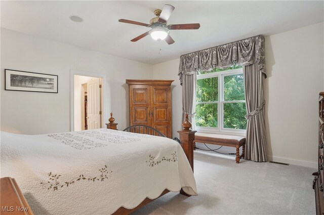 1288 Windward Ln, Kent, OH 44240 - bedroom featuring carpet floors and a ceiling fan