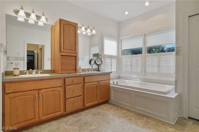 1288 Windward Ln, Kent, OH 44240 - bathroom featuring double vanity and a bath