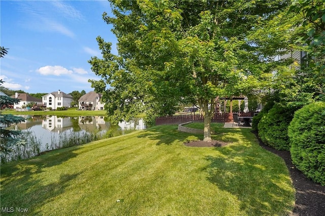 1288 Windward Ln, Kent, OH 44240 - view of yard featuring a water view, a gazebo, and a residential view