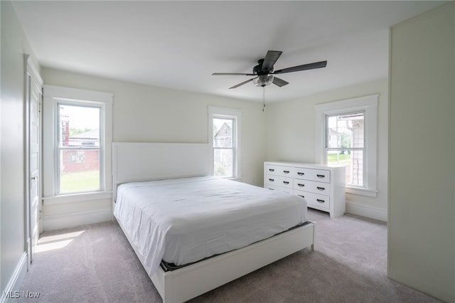 326 N Park Ave, Alliance, OH 44601 - bedroom featuring carpet floors, multiple windows, and a ceiling fan
