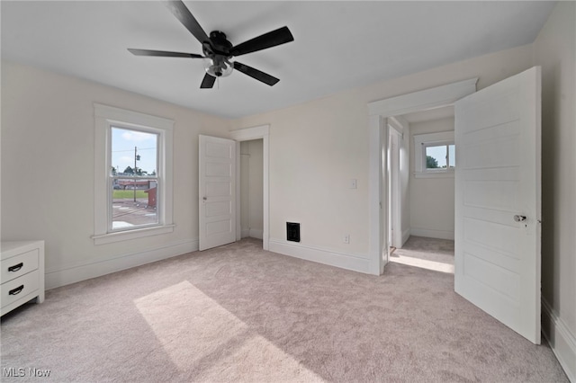 326 N Park Ave, Alliance, OH 44601 - unfurnished bedroom featuring light colored carpet and ceiling fan