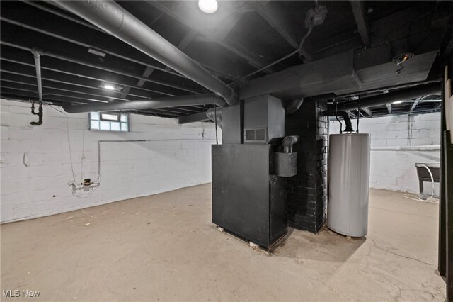 326 N Park Ave, Alliance, OH 44601 - basement featuring water heater and heating unit