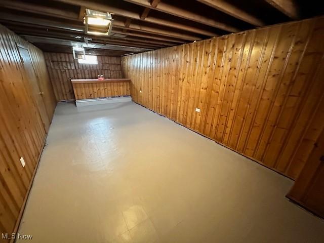 21316 Watson Rd, Maple Heights, OH 44137 - finished below grade area with wood walls and bar area