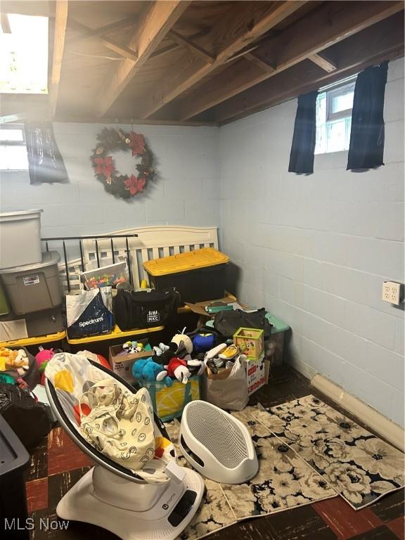 7438 Westview Dr, Youngstown, OH 44512 - basement featuring concrete block wall