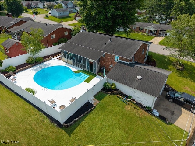 1701 19th Ave, Parkersburg, WV 26101 - aerial perspective of suburban area with a pool