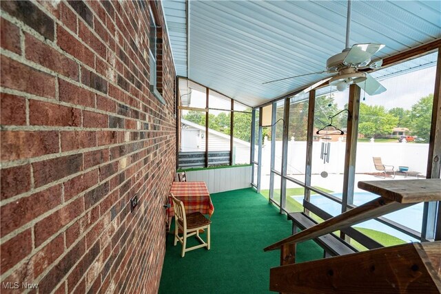 1701 19th Ave, Parkersburg, WV 26101 - sunroom featuring ceiling fan