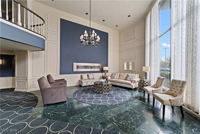 2112 Acacia Park Dr Unit 524, Lyndhurst, OH 44124 - building lobby featuring a decorative wall and a high ceiling