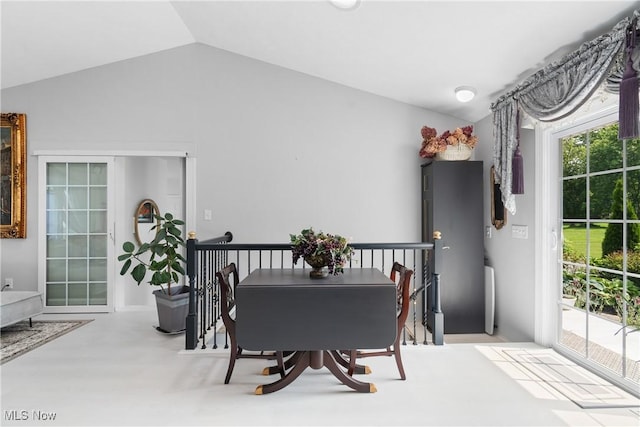 14203 Hatfield Rd, Rittman, OH 44270 - dining room featuring lofted ceiling