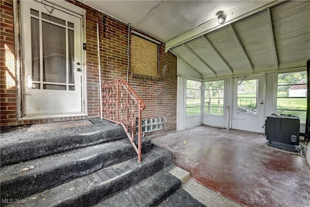 2335 Southway St SW, Massillon, OH 44646 - unfurnished sunroom featuring lofted ceiling