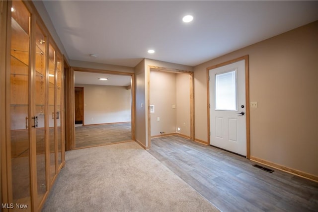 809 Mcdaniel Ave, Minerva, OH 44657 - foyer entrance featuring recessed lighting and light wood finished floors