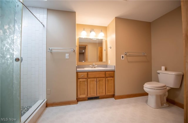 809 Mcdaniel Ave, Minerva, OH 44657 - full bathroom with vanity, a tile shower, and tile patterned floors