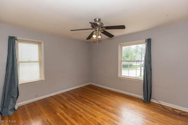 1114 W Miner Rd, Mayfield Heights, OH 44124 - spare room with light wood-type flooring and ceiling fan