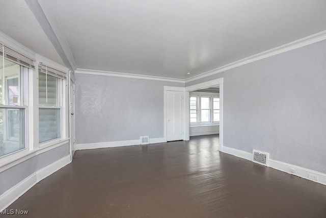 11515 Hopkins Ave, Cleveland, OH 44108 - spare room featuring crown molding and dark wood-style flooring