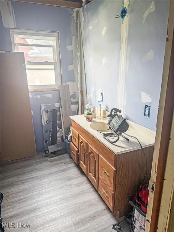 114 S 12th St, Weirton, WV 26062 - bathroom with vanity and wood finished floors