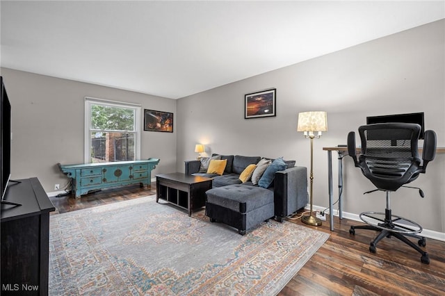 2400 Arlington Dr, Lyndhurst, OH 44124 - living room featuring wood finished floors and an office area