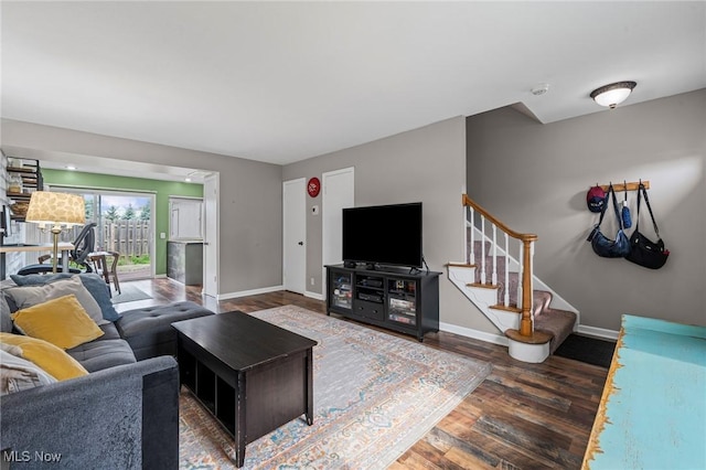 2400 Arlington Dr, Lyndhurst, OH 44124 - living room with stairway and wood finished floors