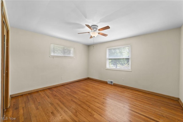 792 Miner Rd, Highland Heights, OH 44143 - spare room with healthy amount of natural light, ceiling fan, and light wood-type flooring