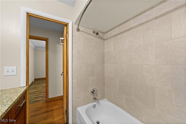 792 Miner Rd, Highland Heights, OH 44143 - full bath with bathing tub / shower combination, wood finished floors, and vanity