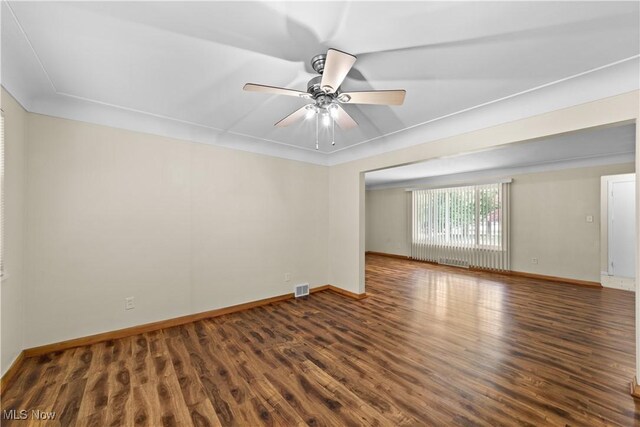 792 Miner Rd, Highland Heights, OH 44143 - unfurnished room with wood finished floors and a ceiling fan