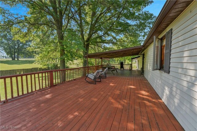 3378 State Route 164, Leetonia, OH 44431 - wooden terrace featuring a yard
