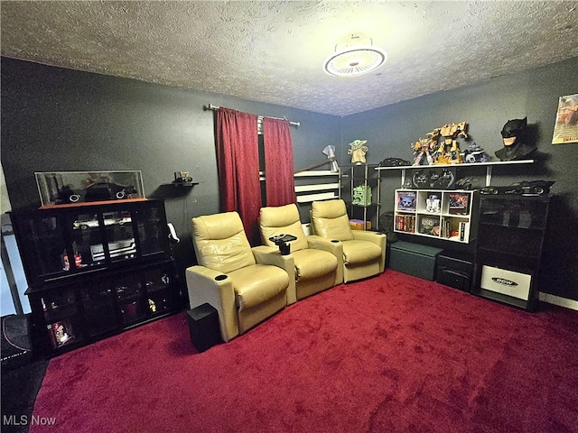 8240 Bellflower Rd, Mentor, OH 44060 - carpeted cinema room with a textured ceiling