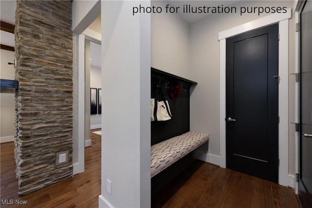 52 Boulder Blvd, Peninsula, OH 44264 - mudroom with wood finished floors and baseboards