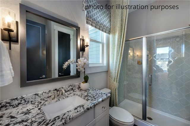 52 Boulder Blvd, Peninsula, OH 44264 - full bathroom featuring vanity and a stall shower