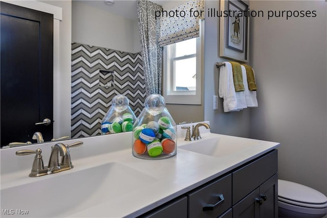 52 Boulder Blvd, Peninsula, OH 44264 - full bathroom featuring double vanity and toilet