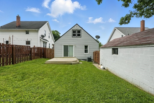 2557 Ogden Ave, Akron, OH 44312 - rear view of house featuring a fenced backyard and a deck