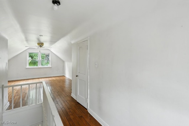 2557 Ogden Ave, Akron, OH 44312 - bonus room featuring wood-type flooring, lofted ceiling, and ceiling fan