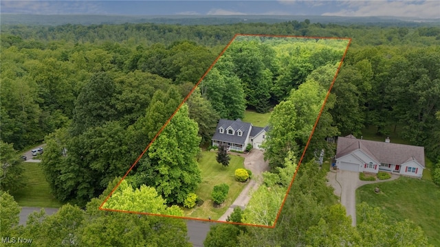 12230 Country Oaks Trl, Chardon, OH 44024 - aerial view of property and surrounding area featuring property parcel outlined
