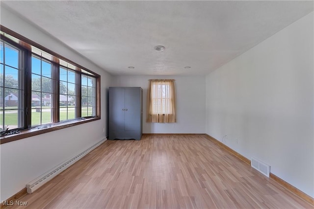 374 Glendola Ave NW, Warren, OH 44483 - unfurnished room with a baseboard radiator and light wood finished floors